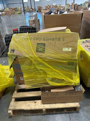 Five burner gas grill open box complete?