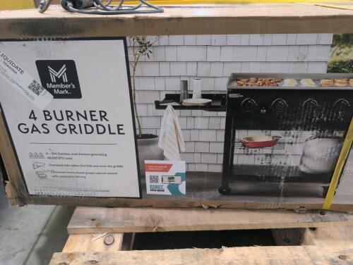Four burner gas griddle