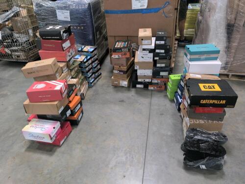 75 pairs of shoes: k-swiss, soludos, under armor, Tom's, cat, Sam Edelman, keen, scoop and more