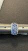 tanzanite and diamond sterling silver ring