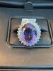 amethyst and diamond sterling silver ring - 2