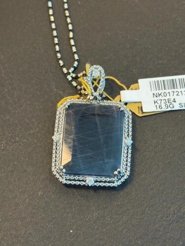 Sapphire and diamond pendant and necklace
