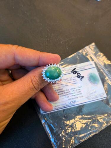 dyed green emerald and sapphire sterling silver