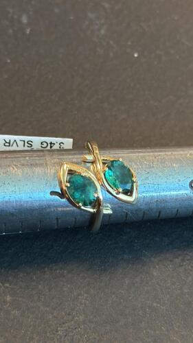 emerald sterling silver ring