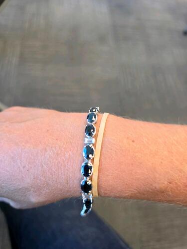Sapphire and wonders sterling silver bracelet
