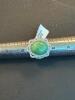 dyed green emerald and sapphire ring