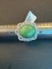 dyed green emerald and sapphire ring - 2