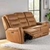 Cooper collection leather dual power reclining sofa