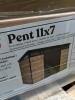 KETER PENT 11 x 7 outdoor storage shed signature