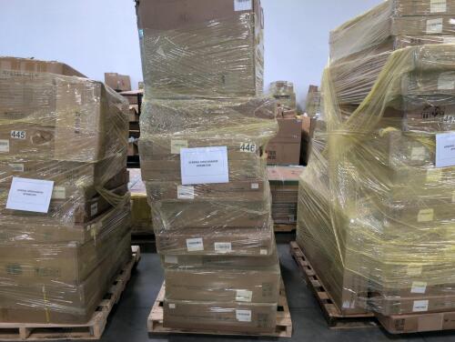 Multiple deck boxes, dining chair, patio heater