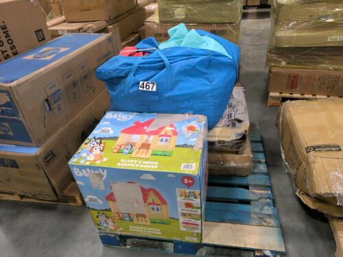 Inflatable out of box Customer return, Bluey bounce house, dollhouse, & More
