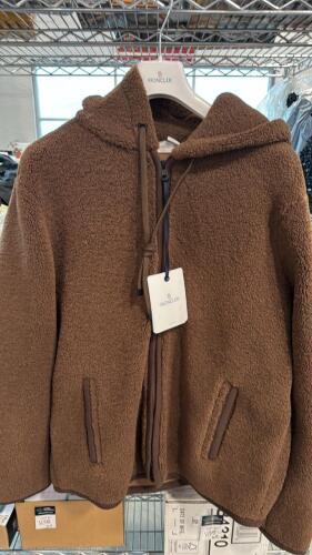 Moncler zip up cardigan, felpa aperta con cap size XL (authentic)