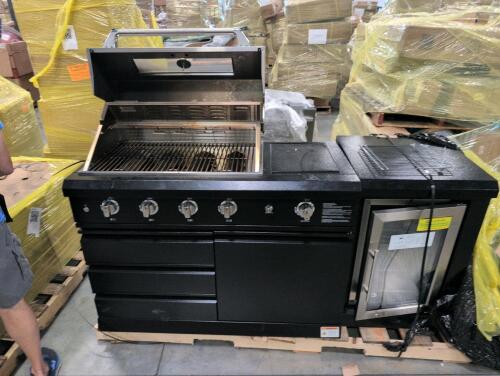 THOR Kitchen 3-Piece Black Outdoor Kitchen , out of box, customer return