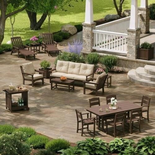 POLYWOOD Gulf Shores Patio furniture, mahogany
