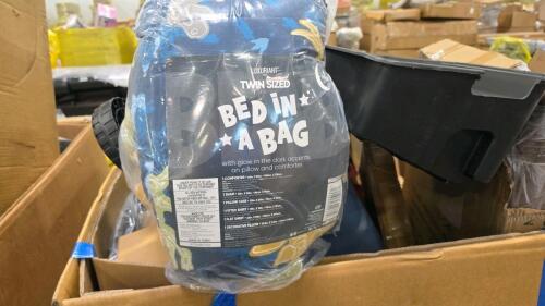 Outdoor blanket, Coleman cooler, plastic truck bed insert, air purifier, chair, bed in a bag, Bogg & More