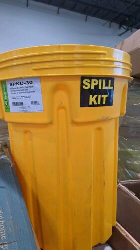spill kit, Charmin toilet paper, dinner napkins, and miscellaneous