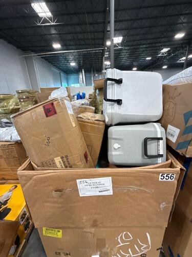 Coleman coolers, echo guard oil filter, shoe benches multiple, clay sand, and more