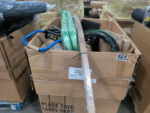industrial and automotive items, Dolly, brake rotor, lawn mower, blades, brake rotor, blue tubing, echo guy, synthetic oil filters, and so much more