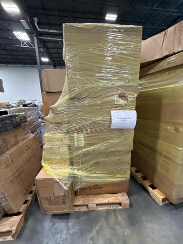 dining chairs (4 boxes worth), one piece toilet and misc