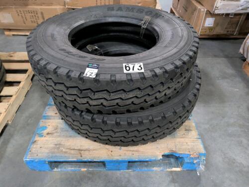 (2) Samson GL671 a 11r22.5 tires