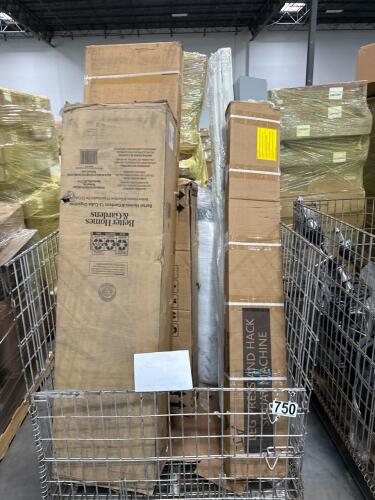 mattress, furniture, leg press and pack slot machine box 104 and other items