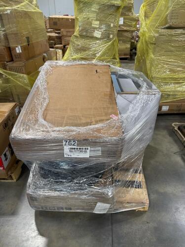 stainless garbage can, furniture, and other items