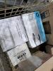 electronics: wet and dry spot carpet washing machine, HP printer, vevor item, single Bass 12-in vented, 3D printer filament, Westinghouse pressure washer, toner, nord bag, and more toner - 3