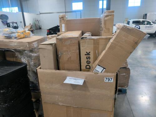 Q20 mini e bike, miscellaneous furniture, & More Crib mattress, desk,