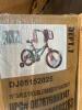 Box of portable fans, furniture pieces, rollerskates, heated armchair, kids bicycle, Toyota Camry rim, & More - 5