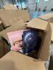 Box of portable fans, furniture pieces, rollerskates, heated armchair, kids bicycle, Toyota Camry rim, & More - 8