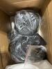 Electronics: CALLISTO laminator, globe video doorbell kit , ChargePoint, Alpha flight controls LITE, ViewSonic monitor, Dell, STX pro audio speakers, amplifier, Y409248APC backup, power station, EDIFIERMR4 , subwoofer, ninja mega kitchen system, VEVOR pro - 2
