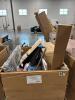 Step ladder, telescoping ladder, gloves, magazine, golf clubs, cutting board, chair & More