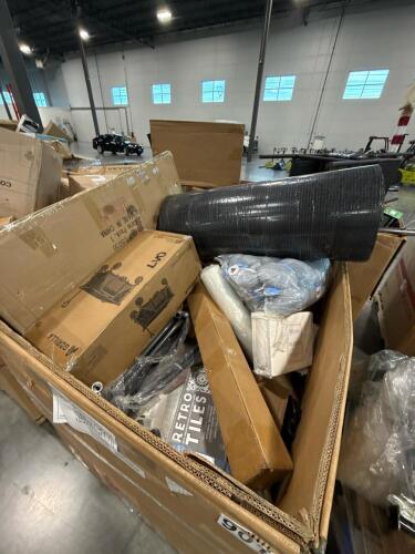 Paper , wagon, foam pad, king sheet set, fork pick, chair, and more