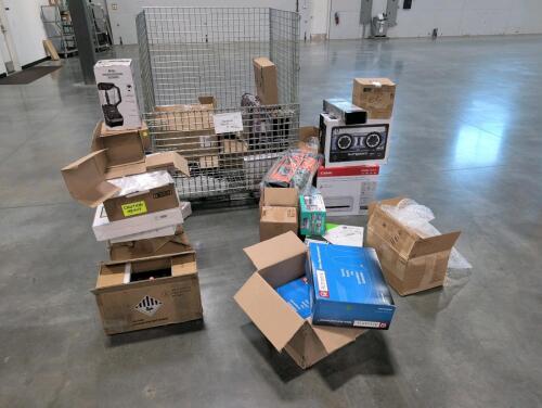 Electronics: VEVOR magnetic bass drill, SCEPTR monitors, keyboard replacement panels ninja detect kitchen system, AC unit, ninja blender, battery, ALTRONIX, outdoor camera, bump box, heat press, Canon PIXMA printer, speaker, DBX, & More