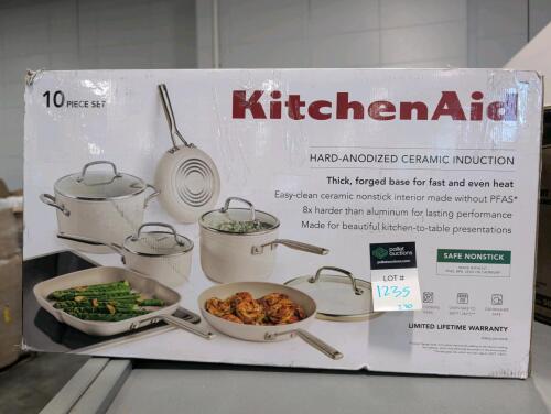 kitchenaid 10-piece set hard anodized ceramic induction