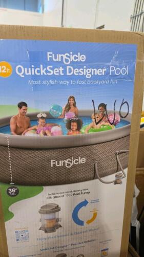 Balusters, cups, swimming pool, storage rack, hyper tough storage bins, another swimming pool, & More