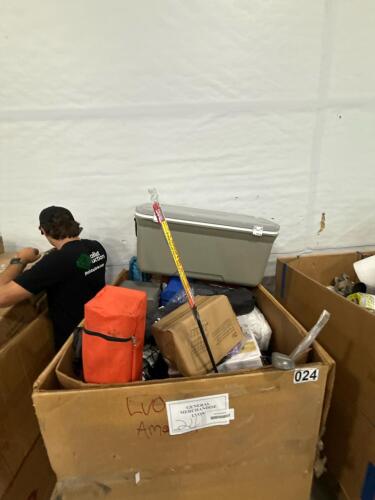 Coleman cooler, canopy, baby seat, rug, bedding, scissors, copy paper, fire stick antenna, pup plank, sheets, & More