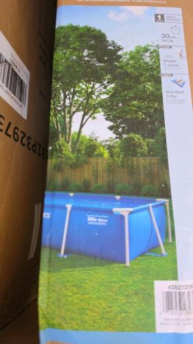 GT player chair, swimming pool, hyper tough storage boxes, char-griller,