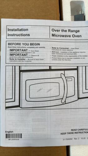 Convection over the range microwave oven