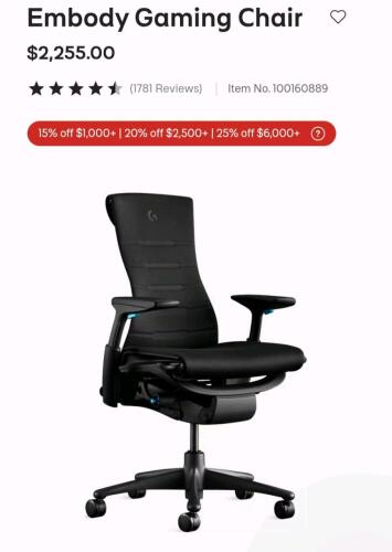 Herman Miller embody gaming chair