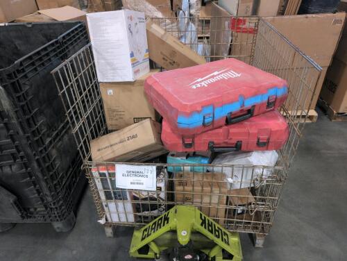 Electronics: fiber ON PET &ndash; CF17, use Milwaukee tools may not work, HP printer, speaker, Apex three keyboard, battery, 3-D print filament, rough country shocks, DeWalt tough system, PYLE audio amplifier, LI TIME, & More