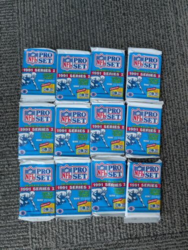 Vintage NFL Cards in sealed packs