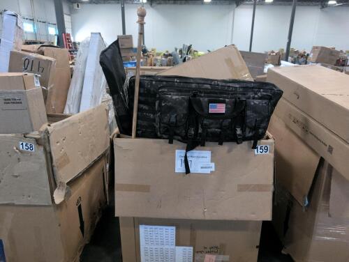 Gun case, plastic material, rugs, chair, skip hop, glass cleaner, books, & More