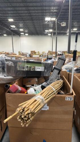 Bamboo poles, planter box, industrial/automotive, car parts, dumpster in a bag, sprayer, copper fittings, & More