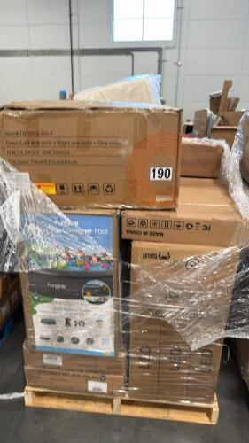 Swimming pool,loungers , LEd, sofa piece, grill boss electric smoker, and more