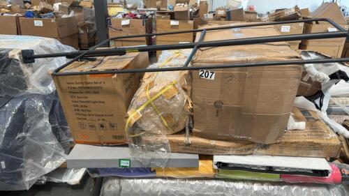 Load holder, chairs, plastic mat, rug, chain-link fence, handles, rug, & More