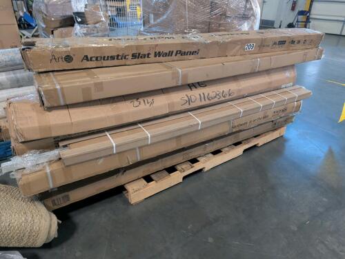 Acoustic slat wall panel, Moore slat wall, miscellaneous furniture, and