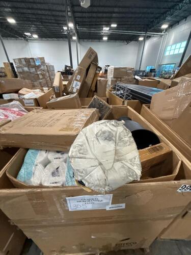 storage ottoman, paper towels, wide back chair, vacuum, flower pot, and more