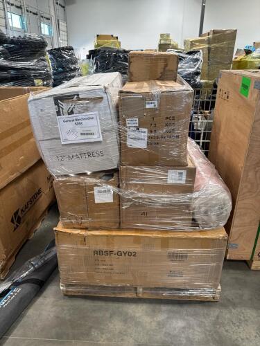 12" rolled mattresses, 43" offset charcoal grill black, water softener brine tank with control head and SCZ filter for 64k water softener a more