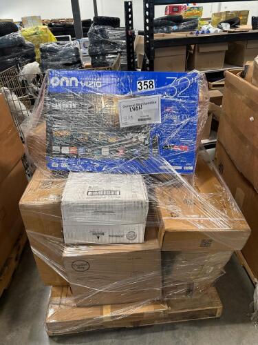 Blue tile 16, 32-in ONN TV, comfort base 2-ply YQ box facial tissues, yaheetech 592-860 gray, metal closet and more